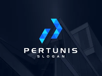 Geometric Letter P with Forward Arrow Logo arrow branding delivery design forward geometric graphic design illustration initial initials letter letter p letters logo logo design modern monogram p typography vector