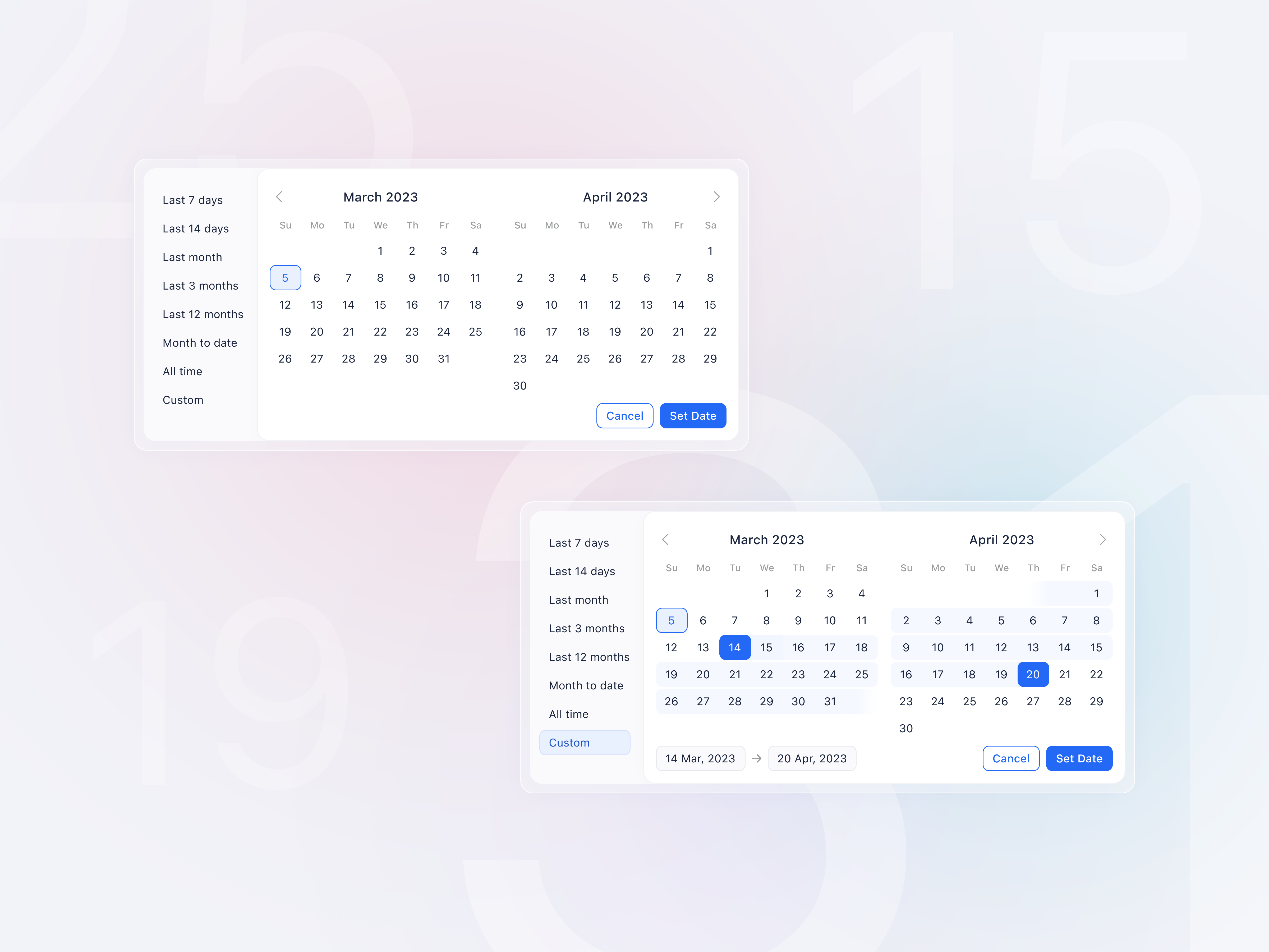Date picker crm date picker product design saas ux design