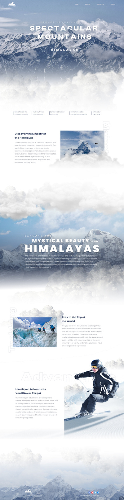 Himalayan Trekking Website..! branding design himalaya interface trekking ui visual design