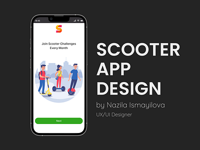 Scooter App Design and Added Features app design design interesting design layout mobile app design onboarding onboarding page design research scooter app ui user experience user interfaces user persona ux ux research