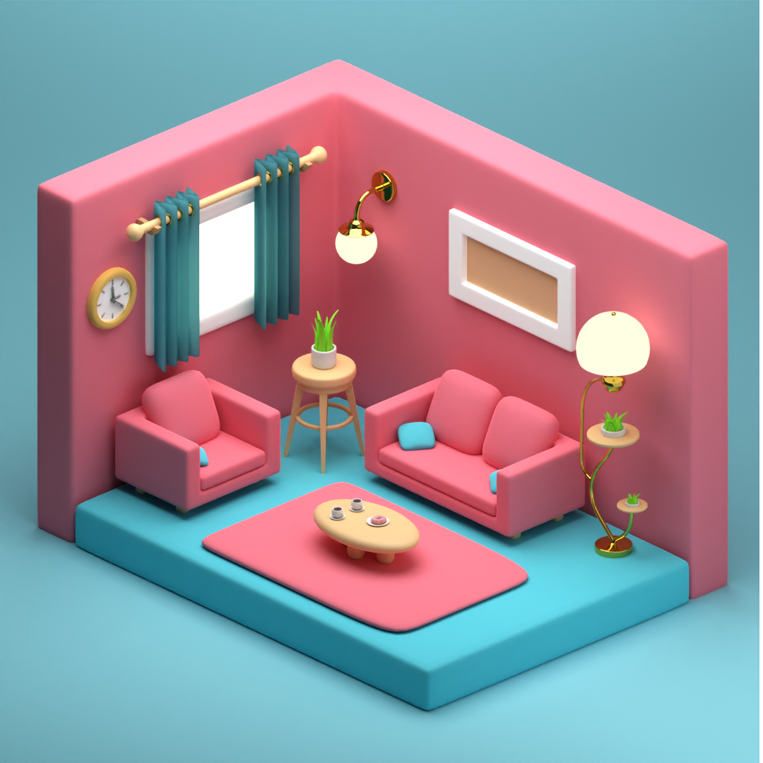 Cosy House 3d 3dmodelling blender design illustration vector