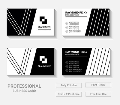 Modern Business Card Template Design print