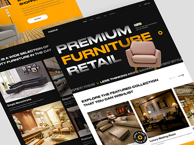 Purnitur - Furniture Landing Page chair decoration ecommerce furniture homedecor homepage interior interior architecture landing page property room shop store ui ux web web design website