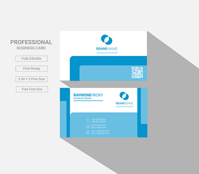 Modern Business Card Template Design print