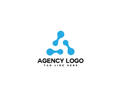 Latter A agency logo clean and minimalist tech design