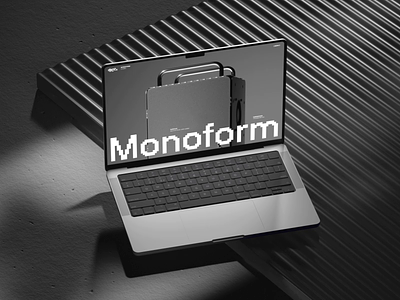 Monoform Concept pt.1 animation concept flat interface pixelated technical typography ui ux web design web site
