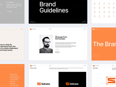 Solcasa — Brand Guidelines brand book brand guidelines brand identity brand manual brandbook branding color palette design figma logo logo design manual mark minimalistic template typography visual identity