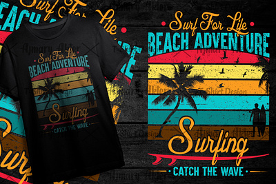 Surfing T-shirt Design branding design graphic design uiux