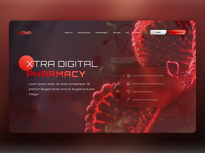 Online Pharmacy Website black design dna doctor drugs ecommerce medical medicine pharmacy red ui ux website