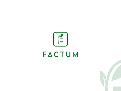 Factum Logo branding letter f logo logo minimal logo tree logo