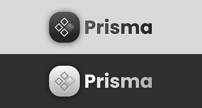 Prisma - AI Tech company - light/dark mode logo design branding design graphic design illustration logo typography ui ux vector