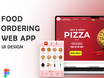 Food Ordering Web App UI design graphic design typography ui ux