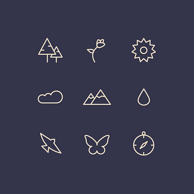Nature Icon Set design icons illustration vector