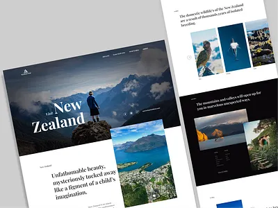 Tourism Kiwi website UI design 2023 app design clean ui design figma inspiration landing page landing page design mobile new design new zealand tour website tourism website ui ux uxdesign web design website design