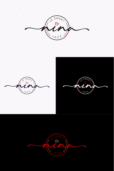 Nina design logo typography vector
