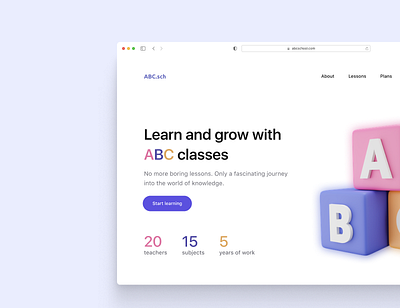 Educational center for children. 3d app branding design education figma graphic design illustration logo typography ui ux vector webdesign websites