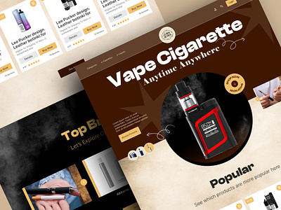 Retro Vape, e-cigarettes website landing page ai