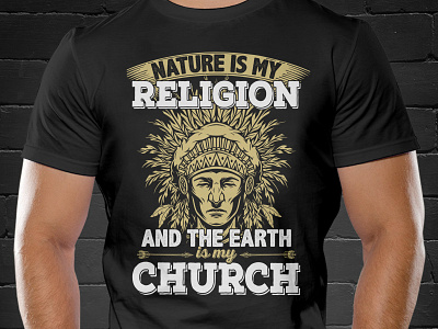 Earth Is My Church Native American Indian Design T-Shirt