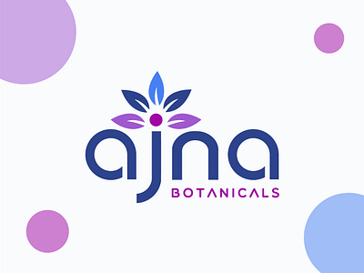 Ajna Butanicals Logo Design. botanicals brandidentity branding creative custom design faminine graphic design graphicsdesigner icon jleaf leaf leaflogo logo logodesign logodesigner logos natural purple vector