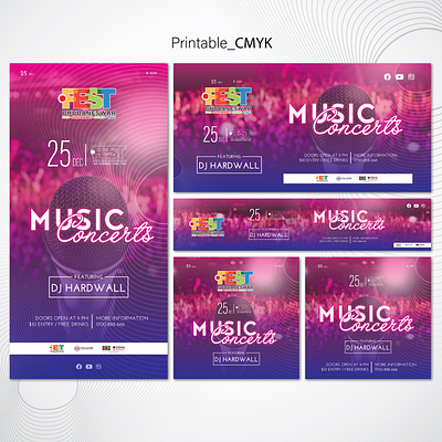 Festival Banner Design app branding design graphic design illustration logo typography ui ux vector