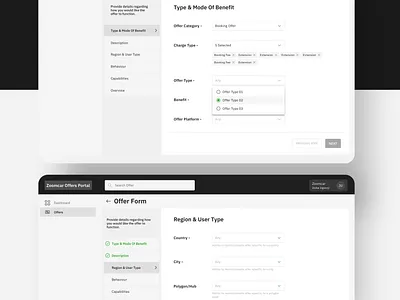 Offer Creation Dashboard admin admin dashboard admin panel components dashboard figma form form builder offer offer creation sketch ui uiuc ux