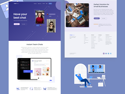 ChatMeUp - A Simple and Secure Team Chat App branding design illustration typography ui ux web design web development