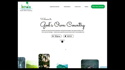 Kerala Tourism - Landing Page figma figma animation kerala landing page responsive design tourism travel ui ui design webpage design