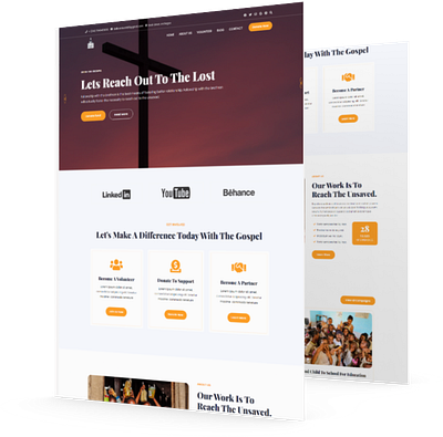 CHURCH WEBSITE DESIGN WITH DONATION FUNCTION. gospel work pastor