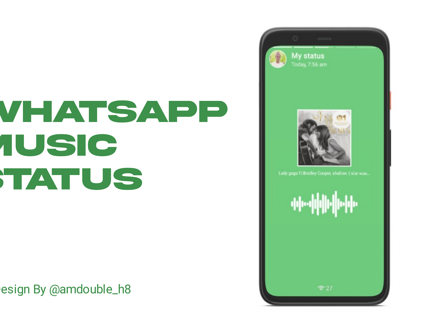 how to post a picture on whatsapp status with music