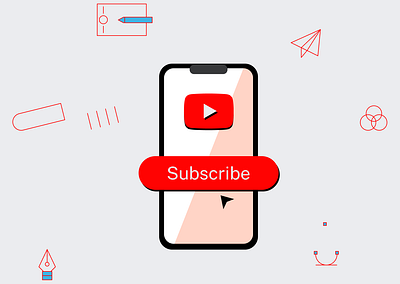 Subscribe branding dailyui design graphic design illustration logo subscribe typography ui user interface ux vector youtube