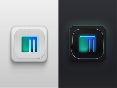 Keycap dark design glow gradient icon icon design keyboard keycap logo square ui vector web