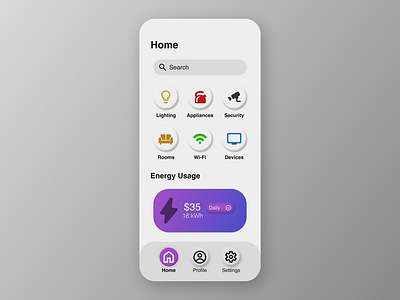 Daily UI Challenge 021- Home Monitoring Dashboard 021 dailyui dashboard design dribbble homepage ui