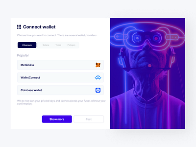 Connect Wallet web3 account blackchain connect wallet create crypto design graphic design hardware minimal nft receive scan ui ux wallet web web3 website