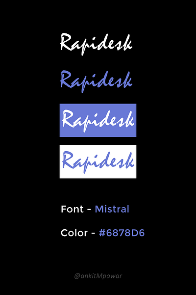 Rapidesk - LOGO | ankitMpawar app branding design graphic design illustration logo rapidesk typography ui ux vector