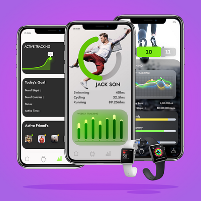 Fitness Tracking APP UI Design app design app ui app ui design design mobile app design ui design uiux uiux design