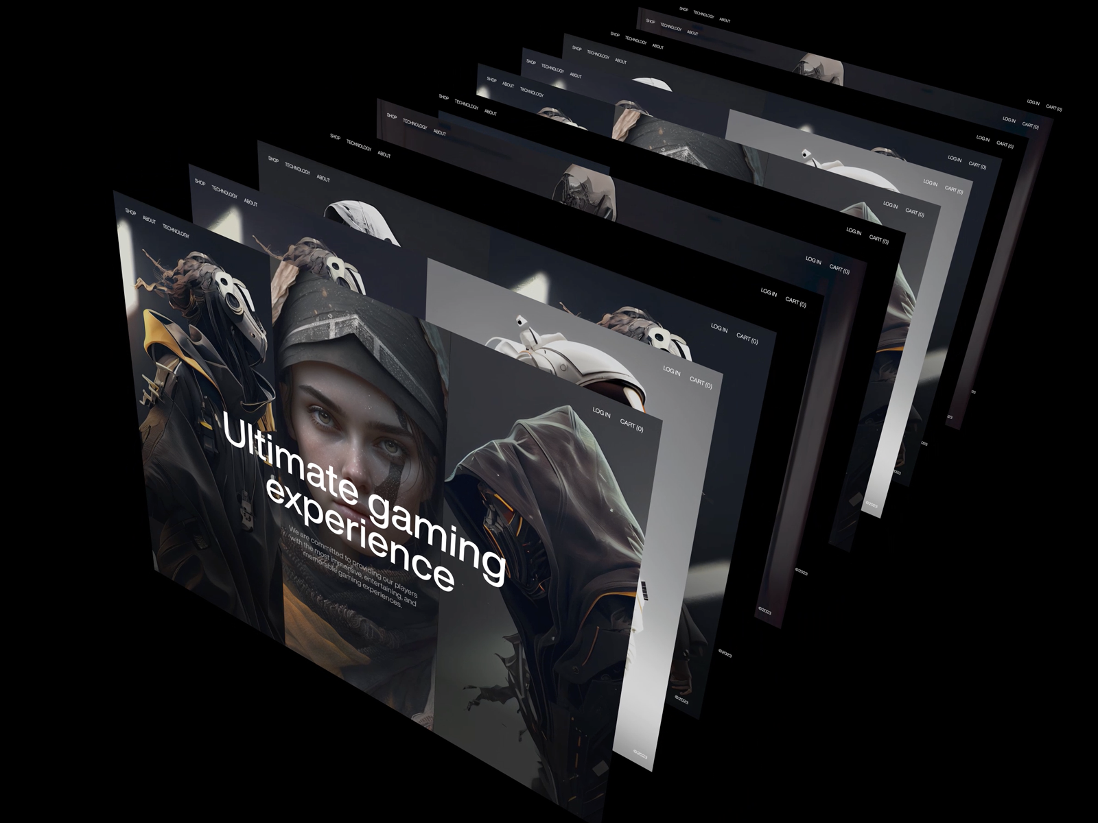 Gaming website exploration 3d aesthetics character ecommerce gaming immersive modern pc ps5 sleek timeless uiux videogame xbox