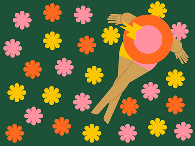 Spring | Cookies, wine, and flowers concept editorial illustration