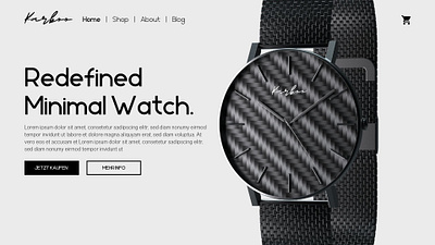Landing Page Design Concept Fashion Watch branding elementor pro homepage ui web web design