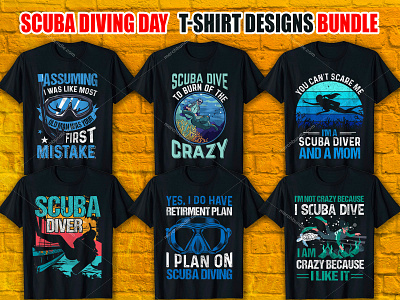 Scuba Diving T-Shirt Design canva t shirt design design etsy merchbyamazon