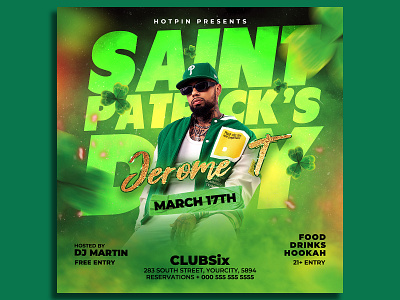 St Patricks Day Flyer Template shamrock