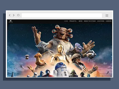 ILMxLAB.com Website brand marketing star wars web design website