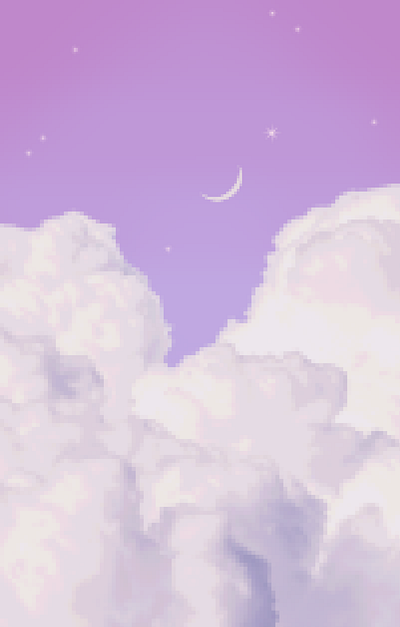 Purple Pixel Sky 1980s design style 8bit 8bit style artwork ashlie juarbe design graphic design illustration illustrator pixel art