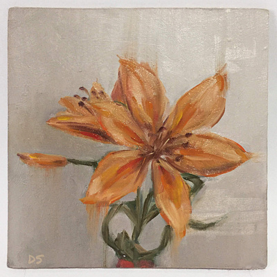 '2004 Lily' art fine art fineart flower illustration lily oil painting olifineart painting