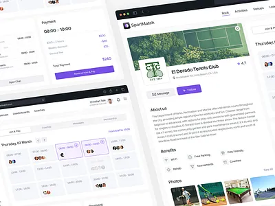 Sports Facility Management & Booking Platform booking events facility menagement platform sporting sports tennis tickets venues