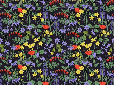 Spring flowers pattern decorative design floral flower pattern seamless spring surface design texture vector