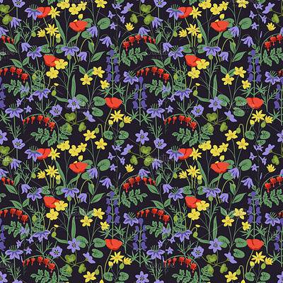 Spring flowers pattern decorative design floral flower pattern seamless spring surface design texture vector