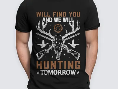 Hunting T-shirt Design animation design designer graphic hunting hunting t shirt design maker motion graphics t shirt typography
