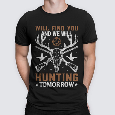 Hunting T-shirt Design animation design designer graphic hunting hunting t shirt design maker motion graphics t shirt typography