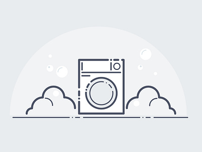 Wash day flat vector