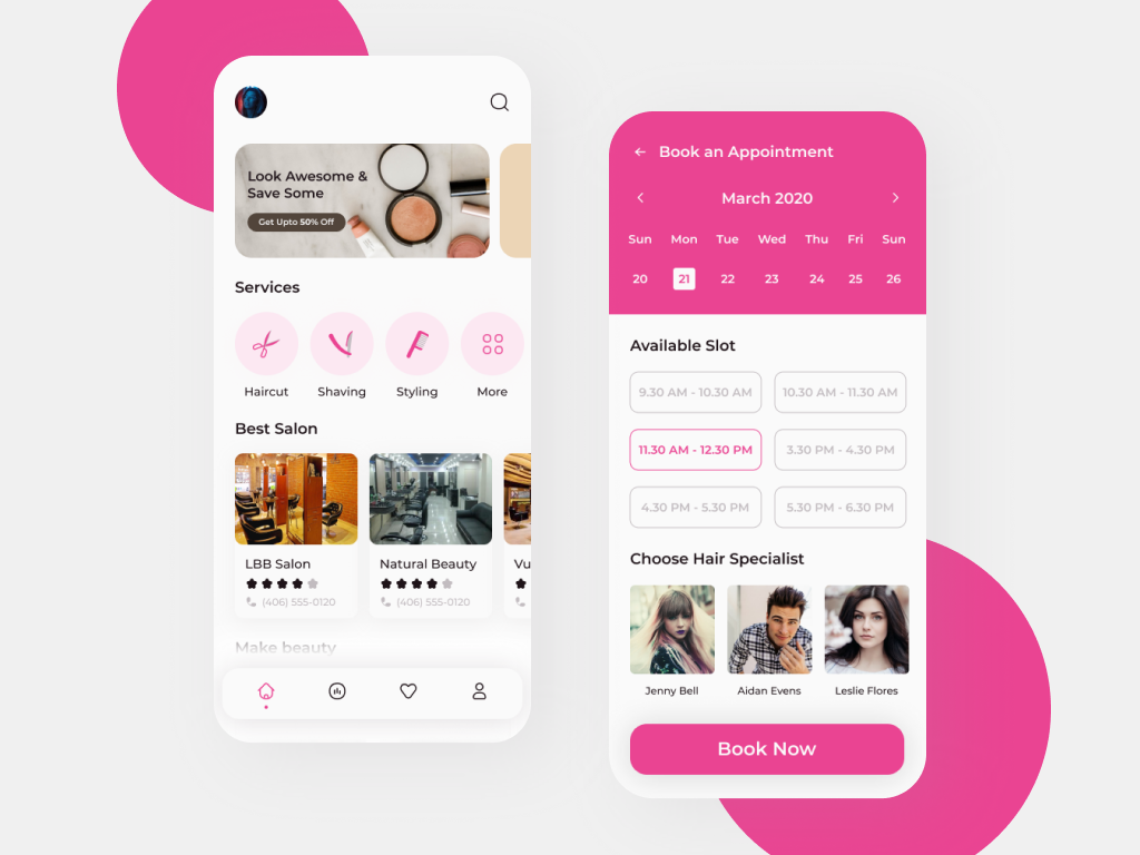 Barber Hair Style APP UI/UX Design by Sajjad Hossain on Dribbble